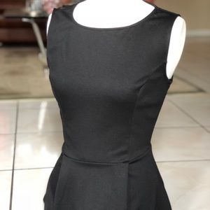Black peplum top